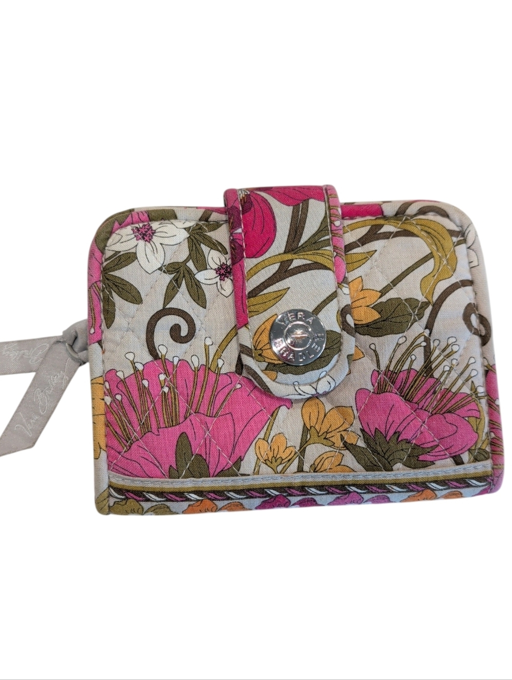 Vera Bradley Quilted Floral Zip Wallet - Pink Floral